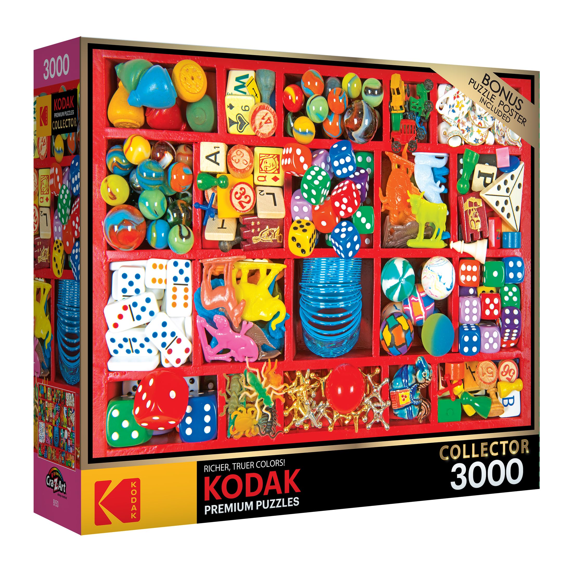 Amazon.com: RoseArt Kodak Premium Vintage Toy Box 3000 Piece